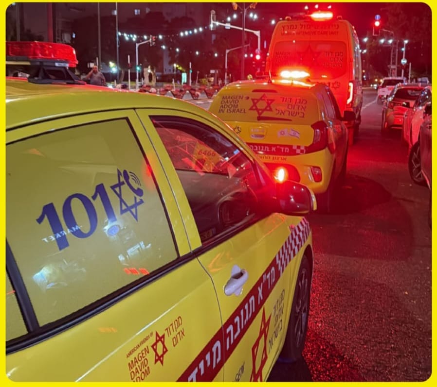 צילום זירת הדקירה ברחוב ויצמן
