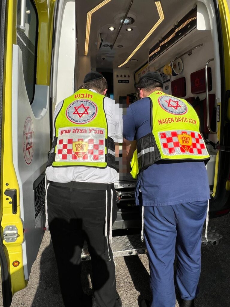 צילום מפינוי הפצוע