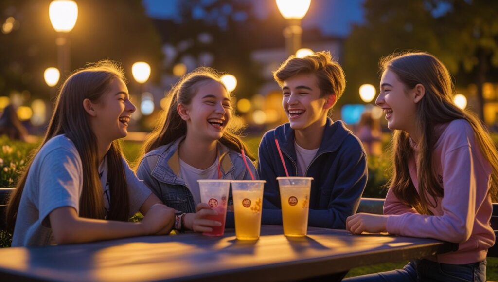 תמונה של נוער שותה אלכוהול