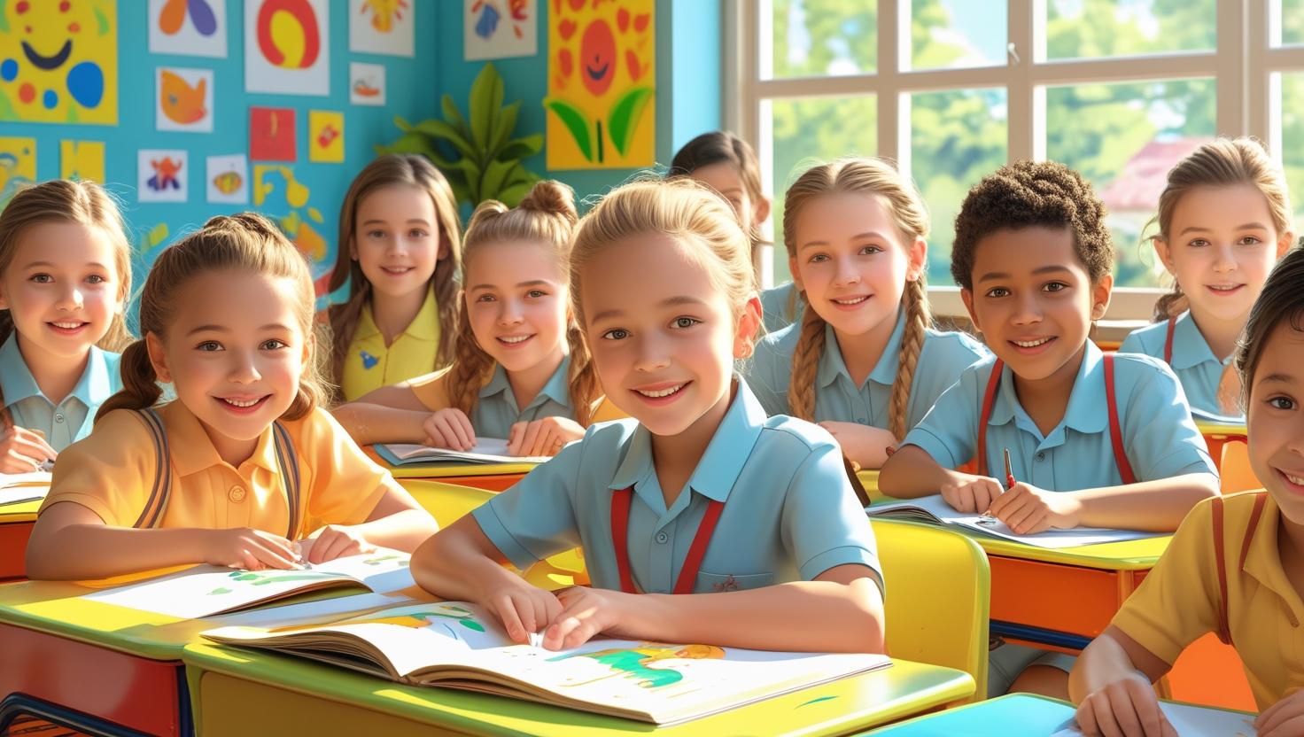 אילוסטרציה תלמידים ביסודי בכיתת לימוד