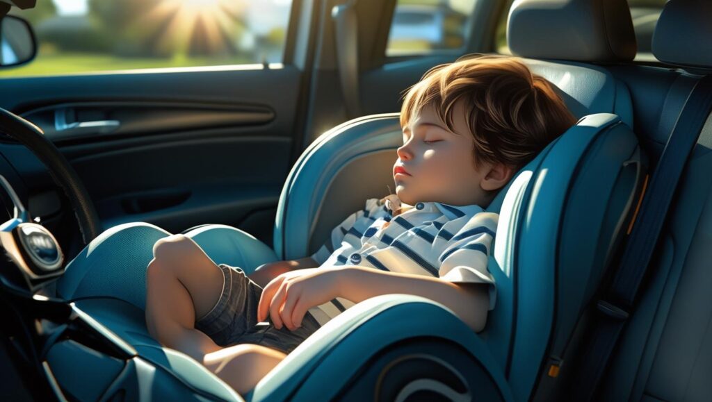 אילוסטרציה של תינוק ברכב