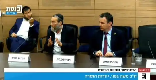 צילום מתוך הדיון בכנסת