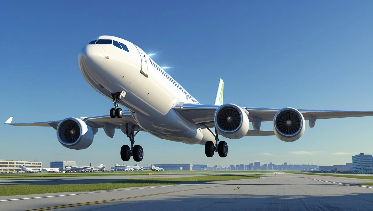 אילוסטרציה מטוס בשדה תעופה