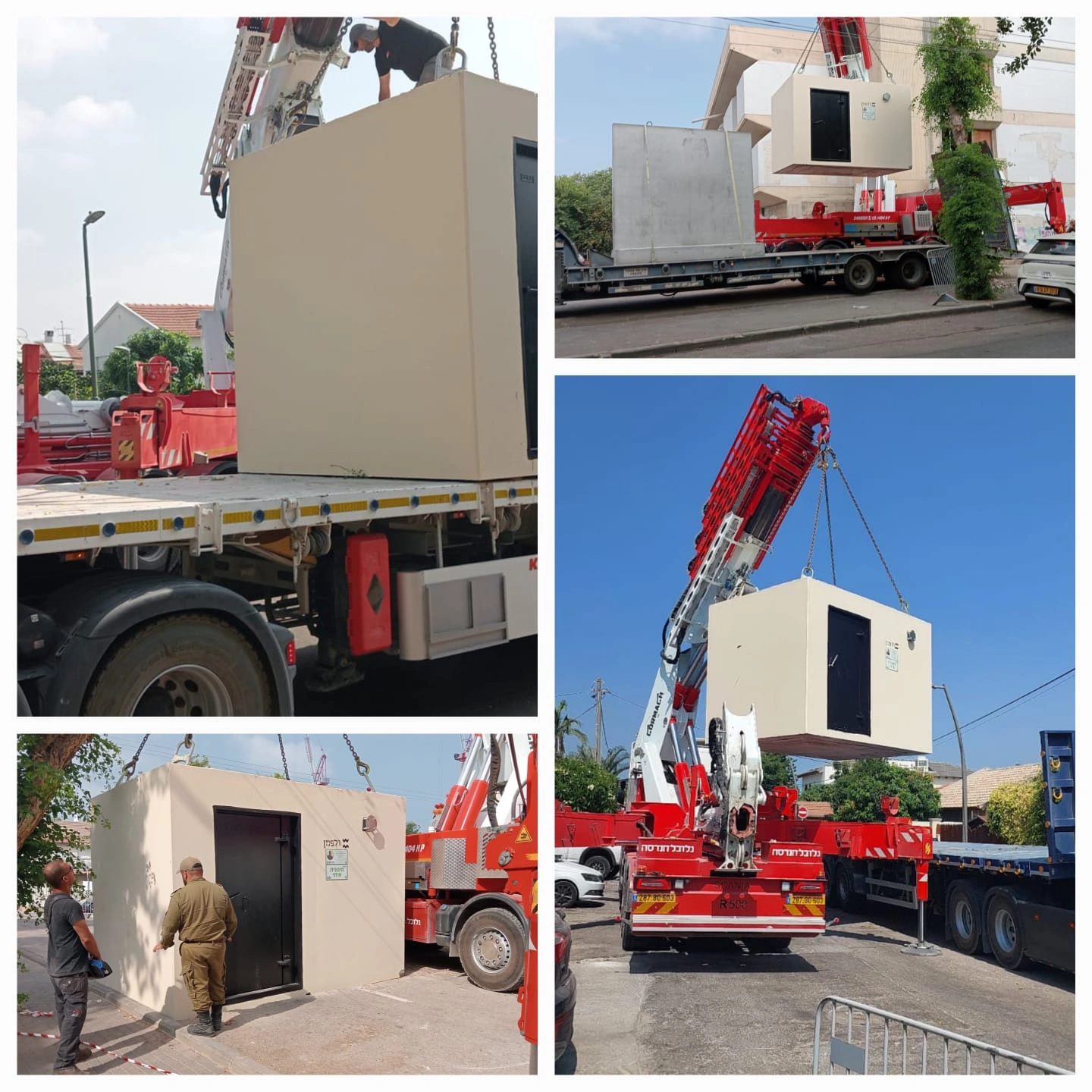 תמונה של המגינויות בזמן הצבתן