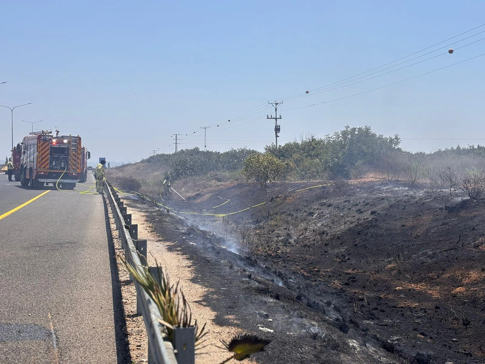 צילום מאזור השריפה