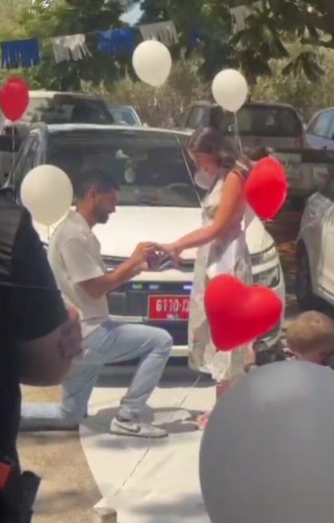 צילום מהצעת הנישואים