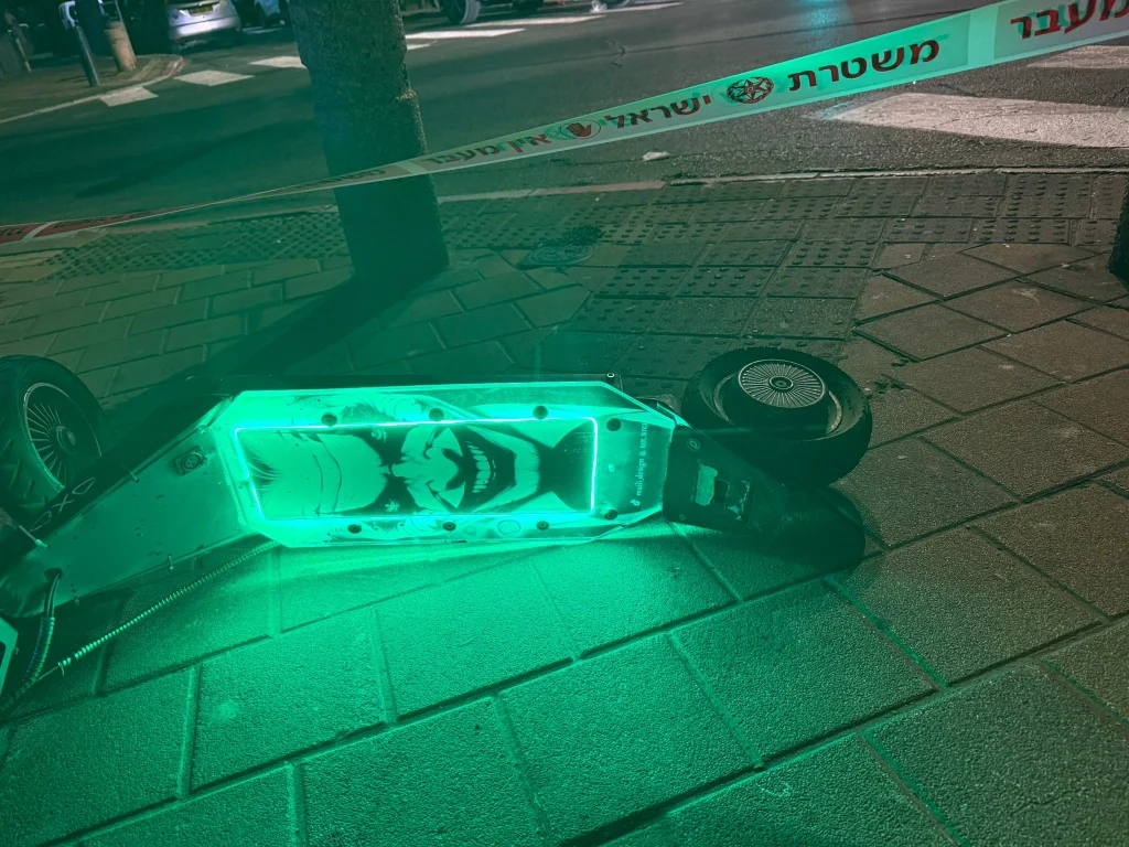תמונה של הקורקינט של החשוד