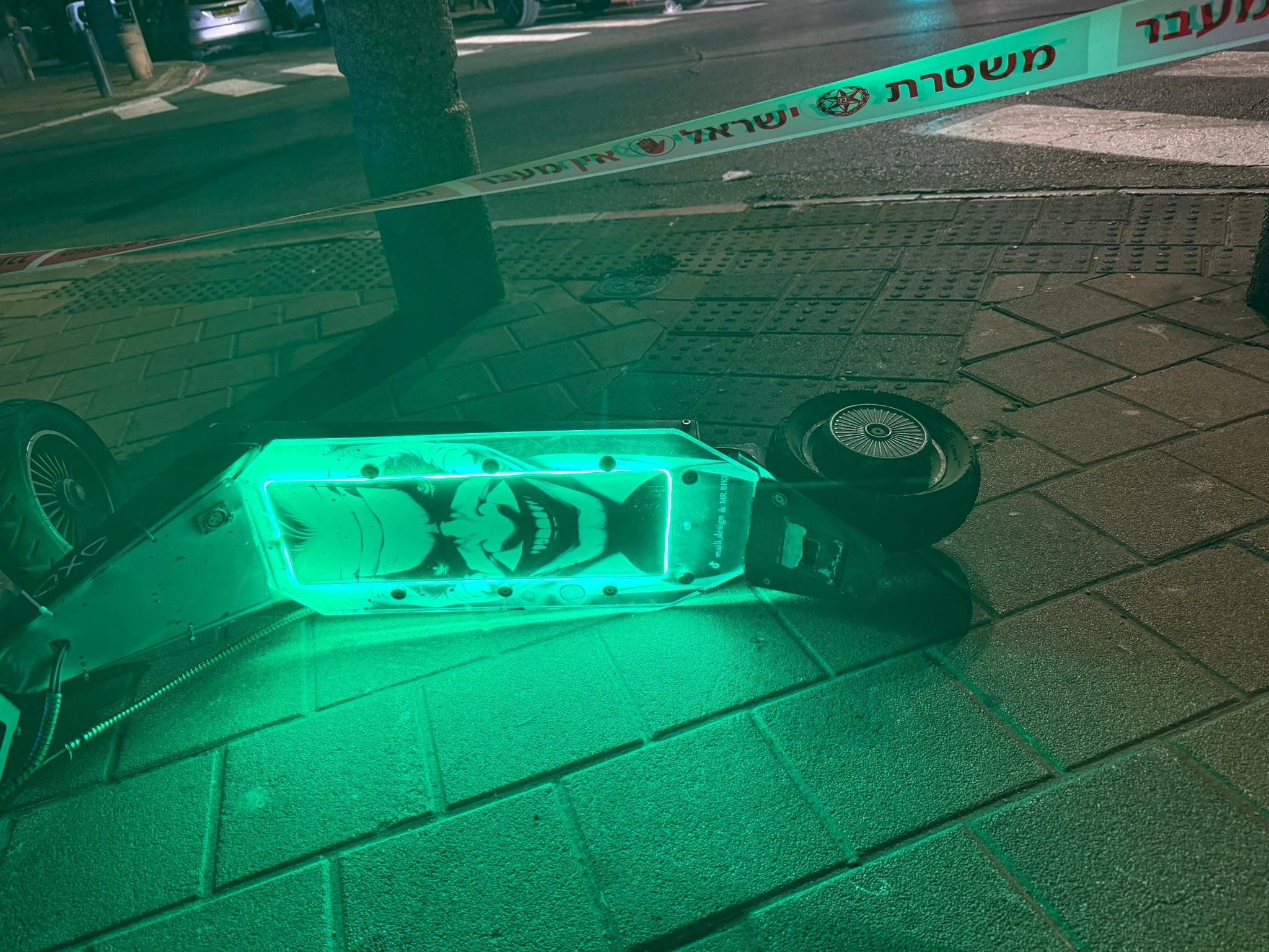 תמונה של הקורקינט של החשוד