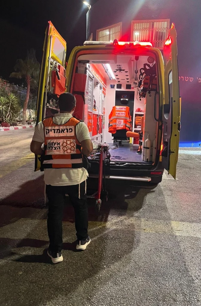 תיעוד האמבולנס של איחוד הצלה מהזירה