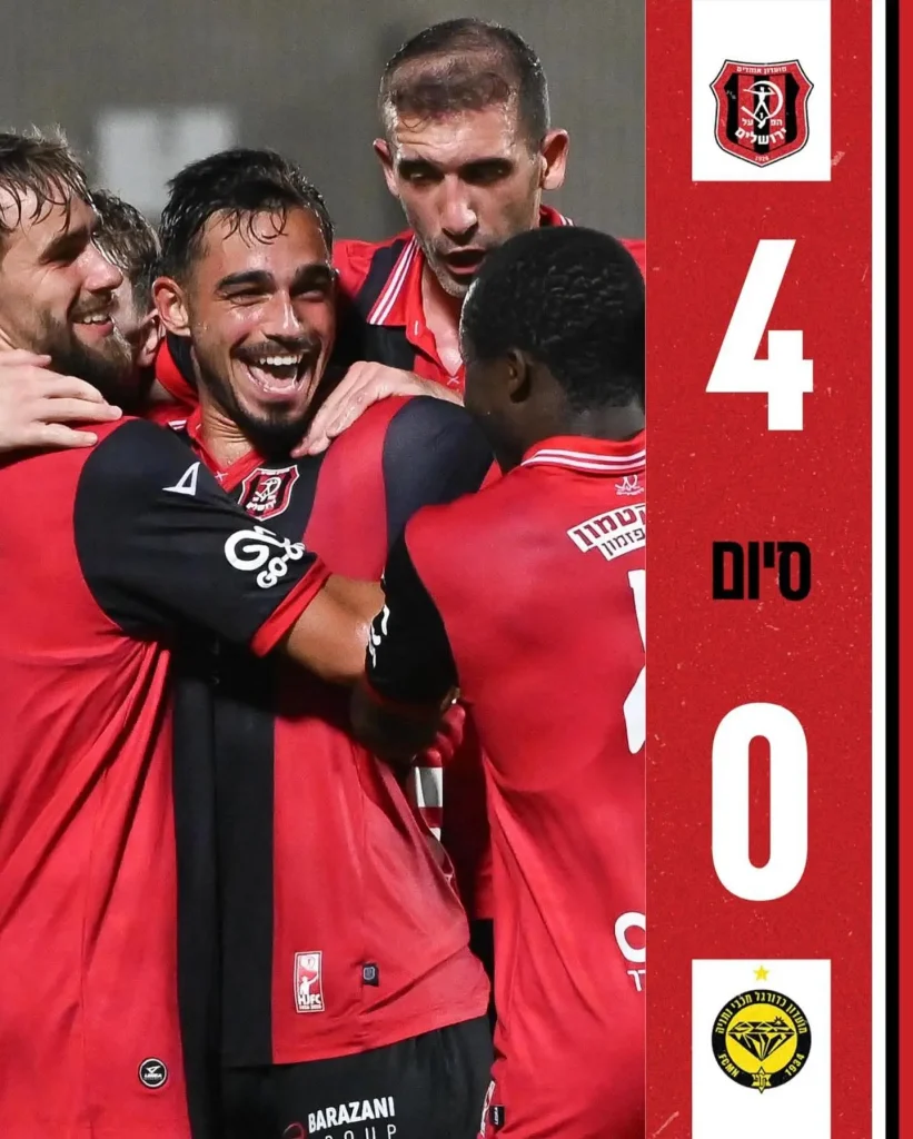 תבוסה קשה. צילום: דף הפייסבוק הרשמי של הפועל ירושלים.