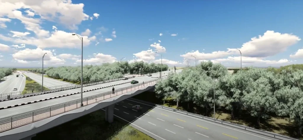 הדמיה: מתוך סרטון תת"ל 43, כביש 4- נתיבי ישראל וינון תכנון ייעוץ ומחקר בע"מ