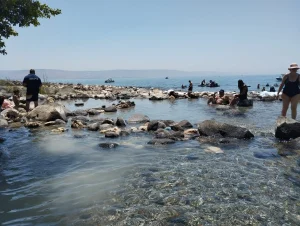 לגונות קטנות הנשפכות לכנרת