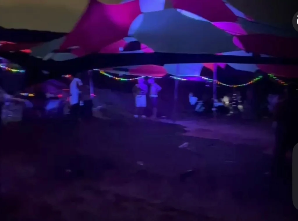 תמונה ממסיבת הטבע שפוזרה