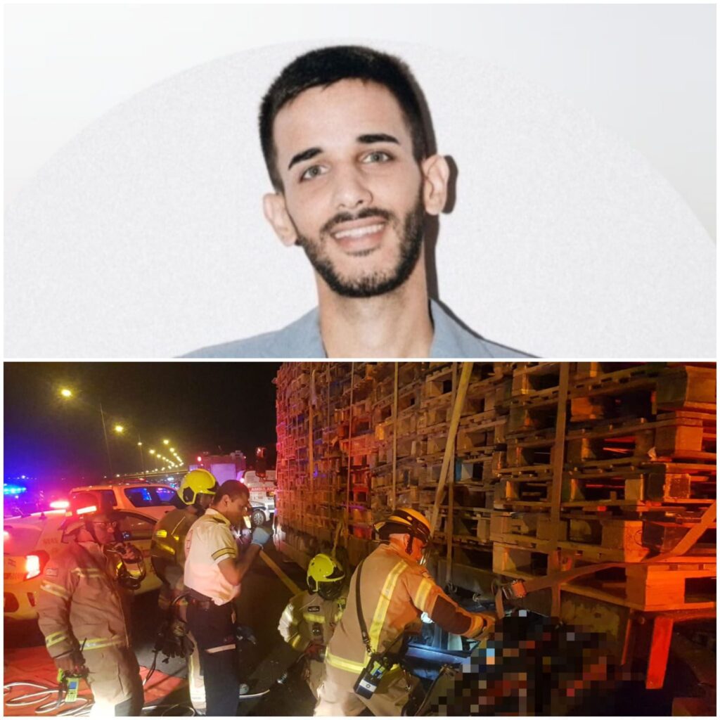 תמונה מפוצלת של זירת התאונה ושל קאזם חלילה