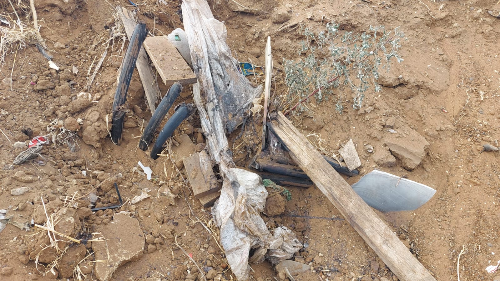 צילום התשתית שנפגעה