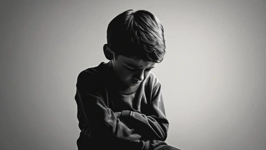 אילוסטרציה של ילד בן שש בוכה