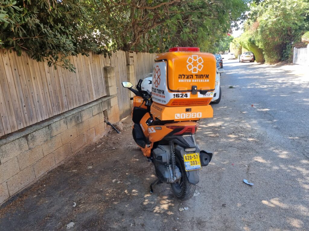 צילום אופנוע של איחוד הצלה בזירה