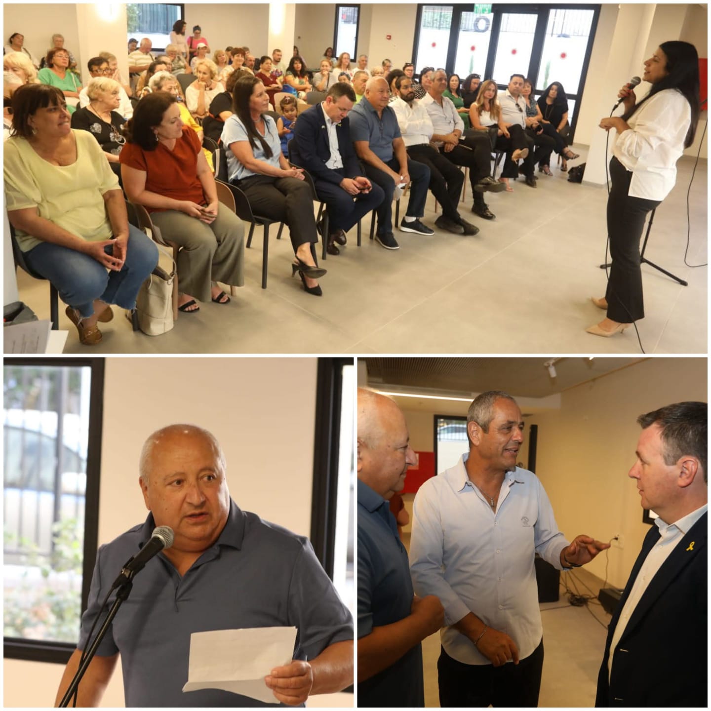 צילום מפוצל של תמונות מאירוע הפתיחה של הבית לעולה