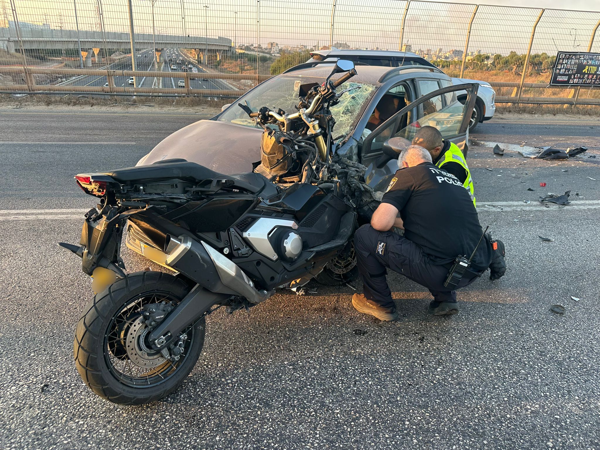 צילום מזירת התאונה