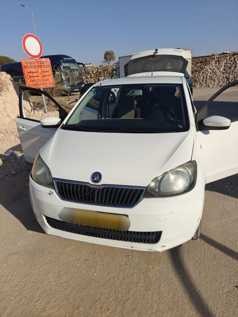 צילום הרכב שבו נסעו החשודים