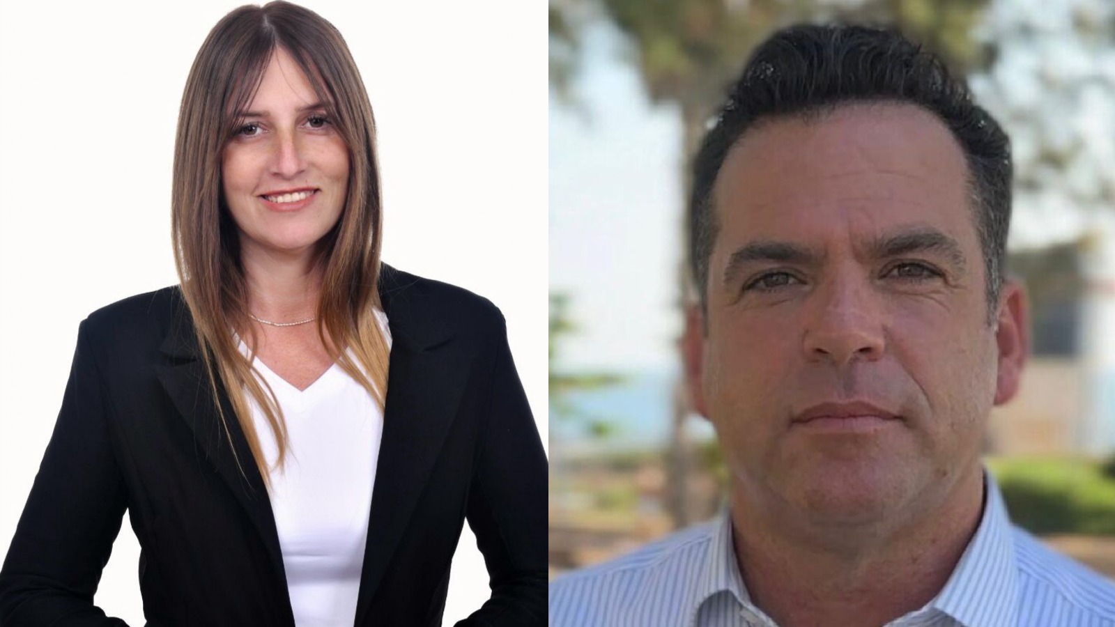 תמונה מפוצלת של טלי מולנר ואבי סלמה