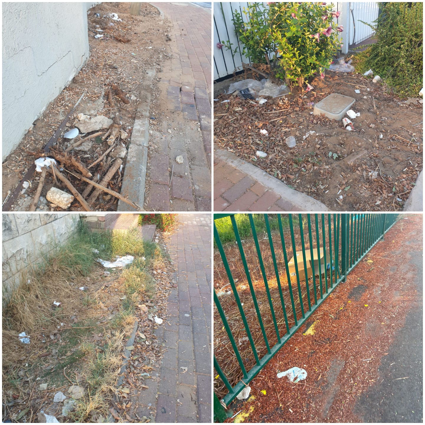 צילום קולאז' של תצלומי לכלוך ברחובות