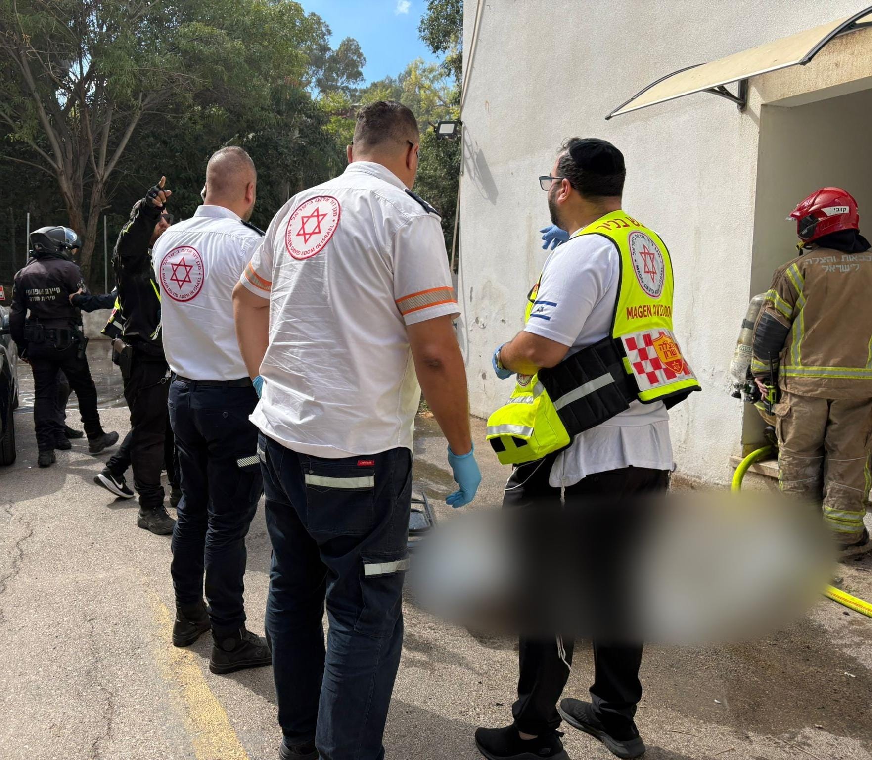 צילום זירת השריפה