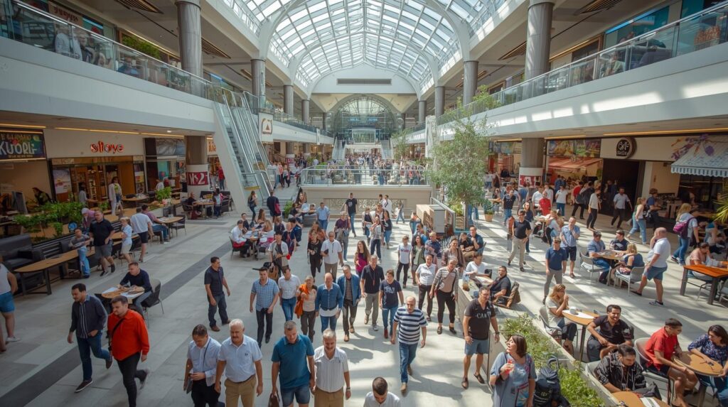 אילוסטרציה של מרכז קניות