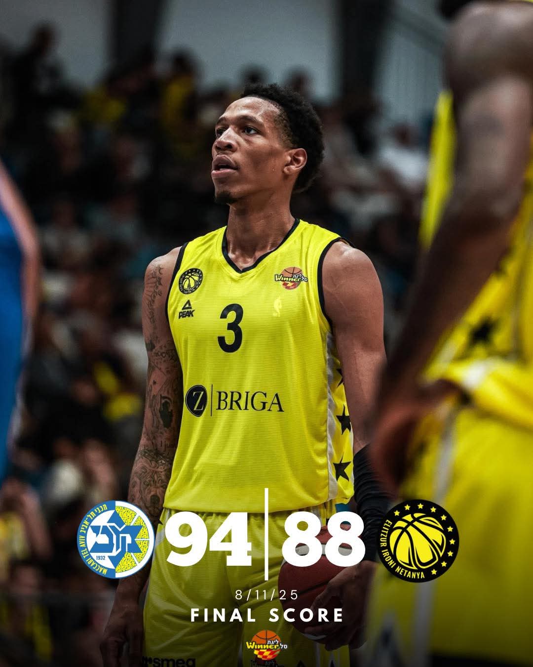 ניצחון למכבי תל אביב. צילום: דף הפייסבוק הרשמי של אליצור נתניה.