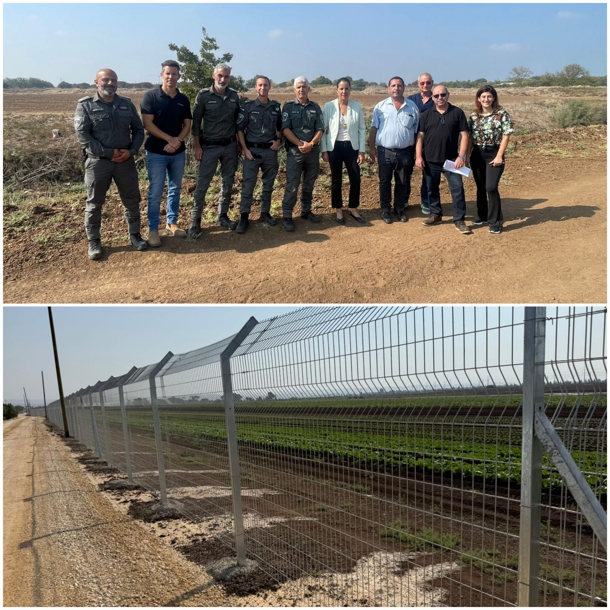 צילום הגדר והמשתתפים בסיור