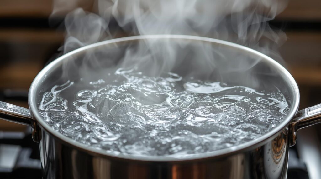 מים רותחים בסיר