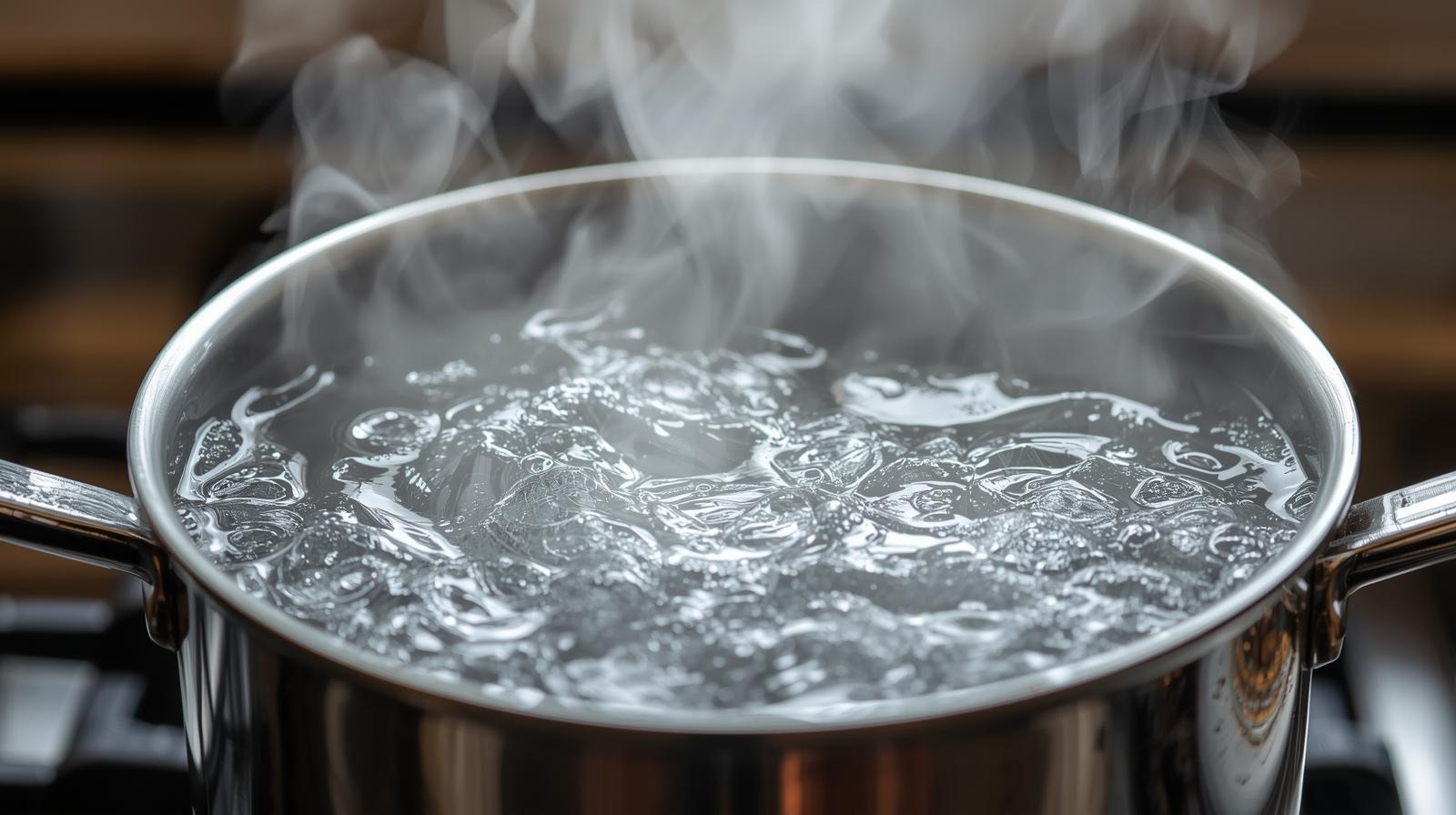 מים רותחים בסיר