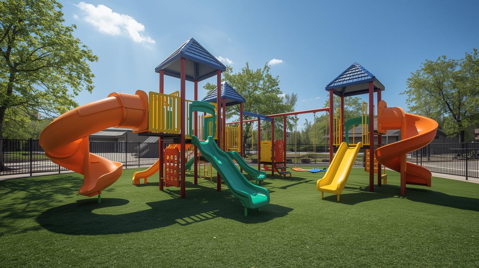 חצר משחקים בגן