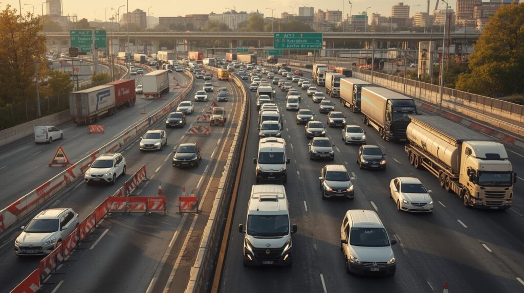 פקקים בכביש החוף
