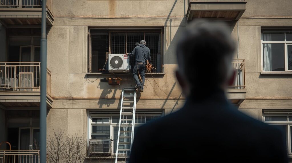 התקנת מזגן בבניין