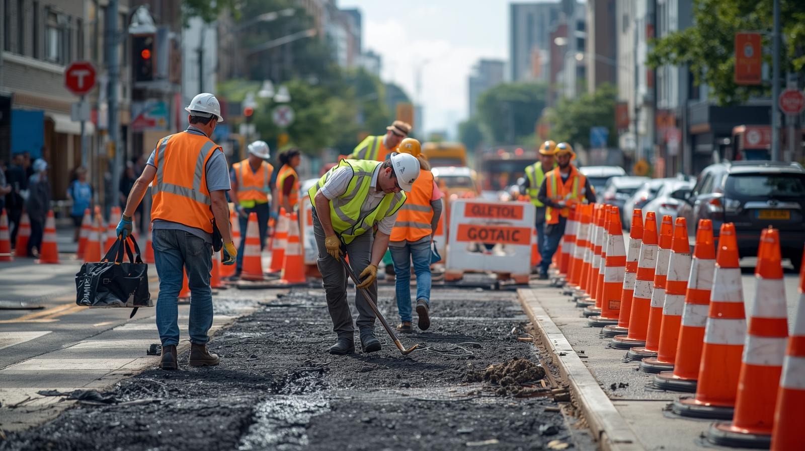 עבודות בכביש