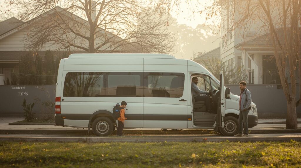 מיניבוס בצד הדרך
