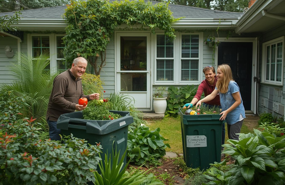 אנשים משתמשים בקומפוסט