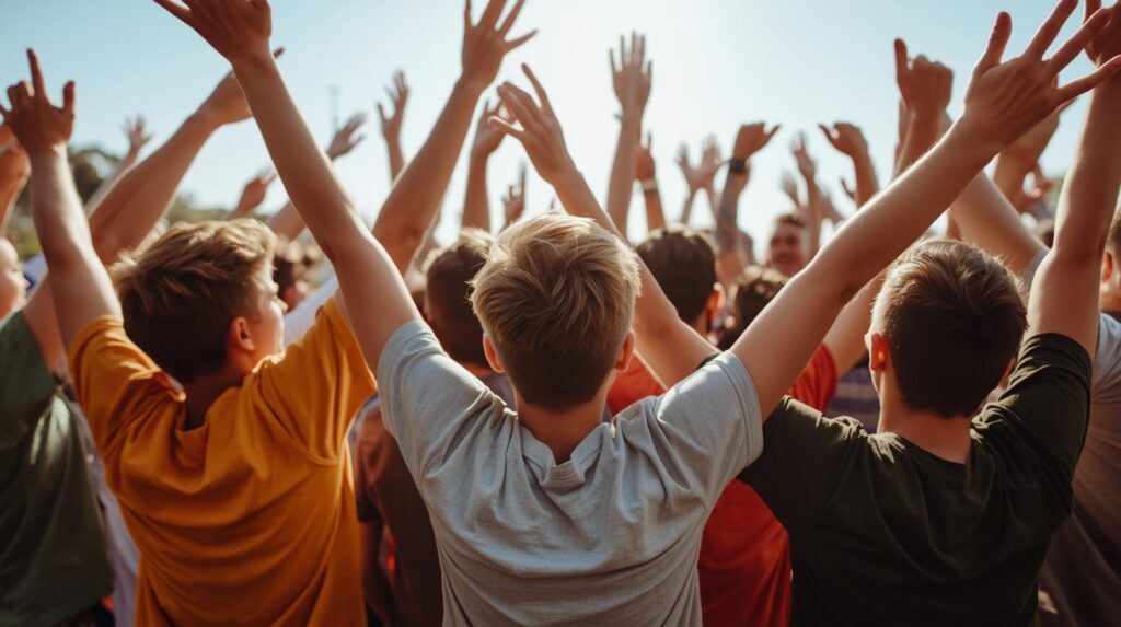 תמונה של ילדים שמחים