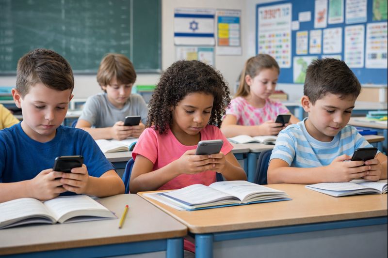 תלמידים בטלפון