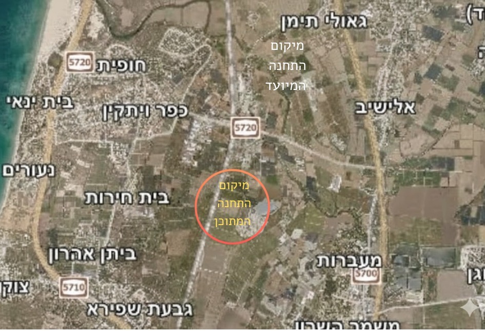 מפת מיקום תחנת הכוח