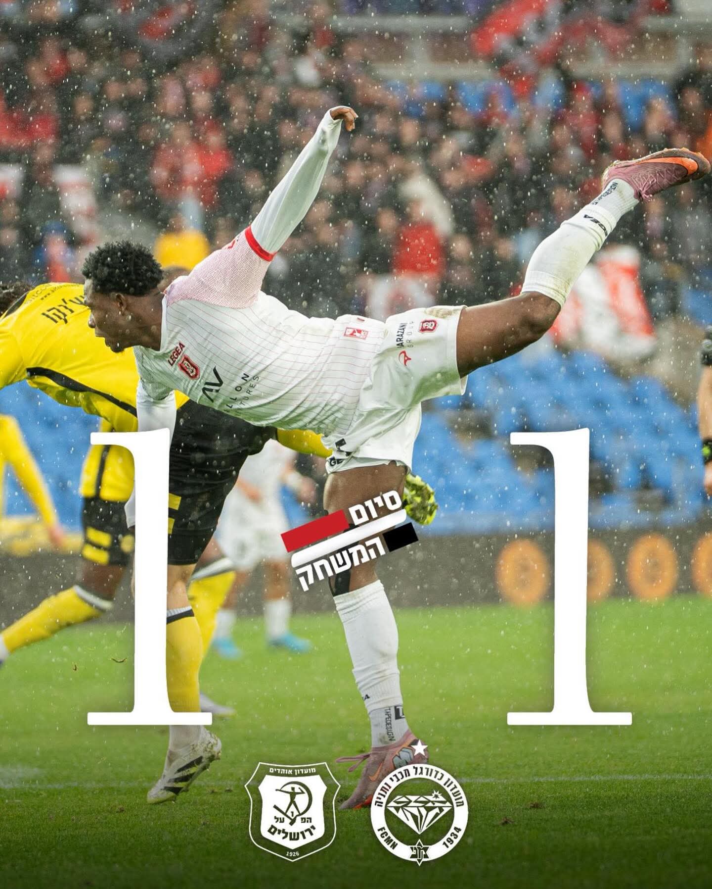 חלוקת נקודות. צילום: דף הפייסבוק הרשמי של הפועל ירושלים.